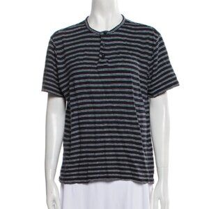 Vince Blue Striped Crew Neck T-shirt
